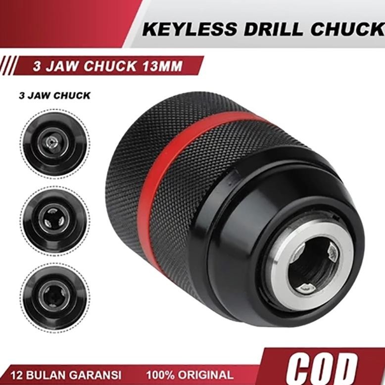 CODKepala Bor Drill Chuck 10mm/13mm Chuck Bor Cordless Chuck Bor Gerinda Chuck Bor Listrik Chuck Bor