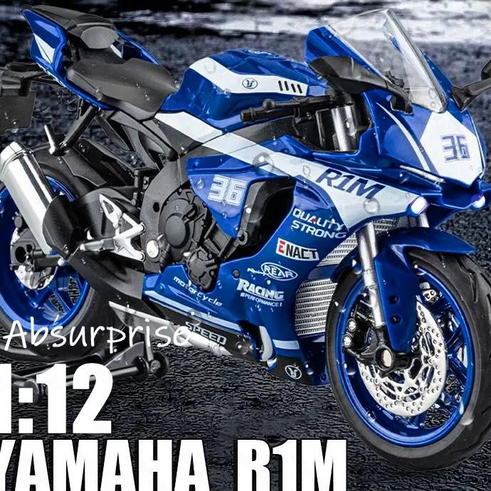 112 Yamaha R1M Diecast Motor El Scala Ada Suara Dan Lampu Cocok Buat Koleksi