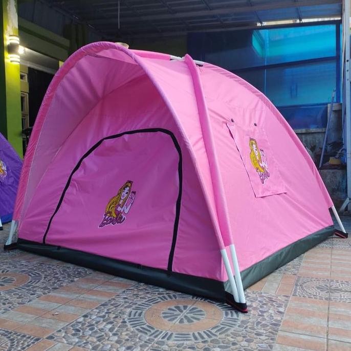 Tenda Anak Warna Pink Muat Nyampe Umur  1-12 Tahun  Anti Air Pake Jaring Anti Nyamuk Di Pintu