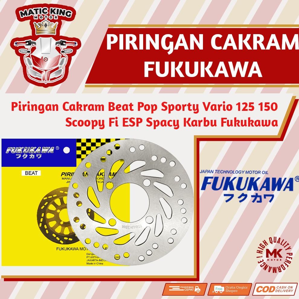 Fukukawa Piringan cakram disc brake Honda Beat Vario Scoopy Genio Deluxe Spacy 110/125/160