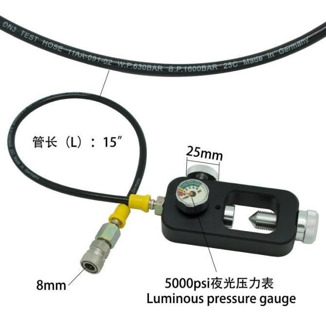 Padox Air Regulator Pcp Isi Angin 5000Psi  Ke Paintball Transfer Angin Valve Regul Kompresor Mengisi