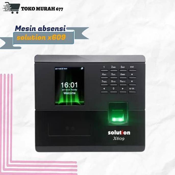 Premium Mesin Absensi Wajah Solution X609 Fingerprint