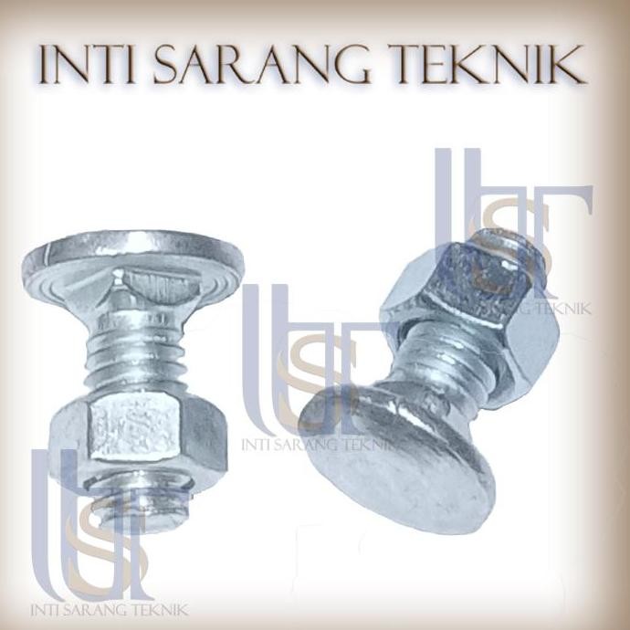 Baut Jointray / Baut Tray Bm Cb M8 X 2Cm (5/16 X 3/4) Galvanis + Mur ( Isi 100 ) Co
