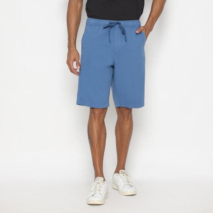 RBJ Celana Pendek Karet Polos Cotton Pria Hitam