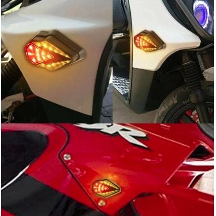 Prermium Lampu Sen Sein Tempel Led Running + Senja Motor Cbr 150R R15 V3 Vixion Ninja Rr Gsx Promo