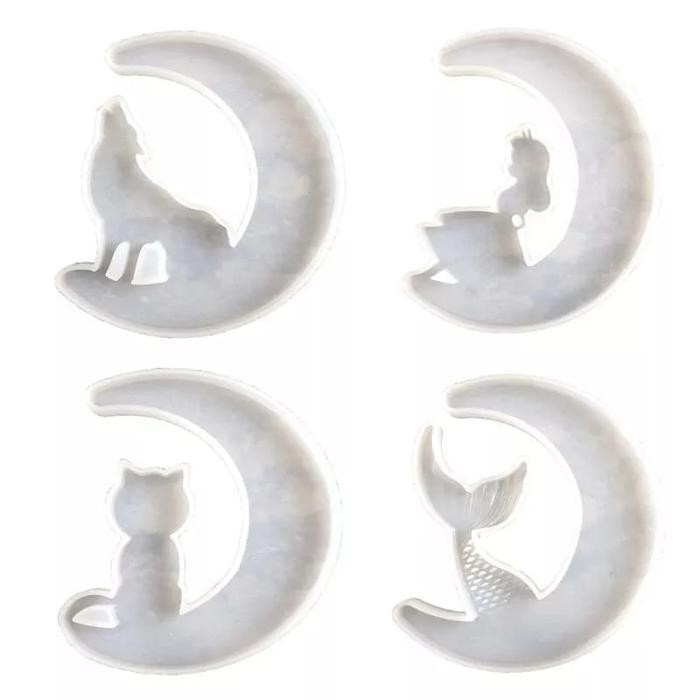 

(Best Saller) Cetakan Silikon Resin Epoxy Bulan Sabit Moon Decoration Bestseller