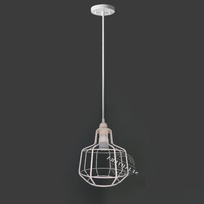 Fullset Lampu Gantung Hias Berwarna Putih Bahan Besi Besi Dekorasi Kamar New Stok