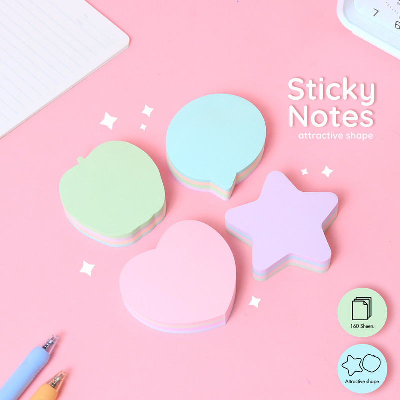 

Bantex Memo Tempel / Sticky Notes Pola Estetik Lucu Daya Rekat Kuat Warna Soft 160 Sheets BH9303