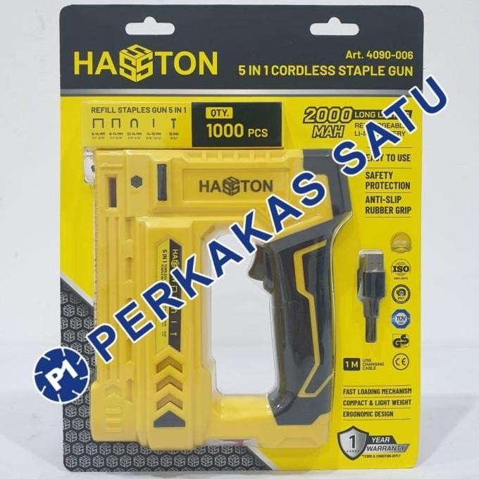 

Gun Staples Cordless Hasston 4090-006 5 In 1 Nailer Hekter Staple Paku Co
