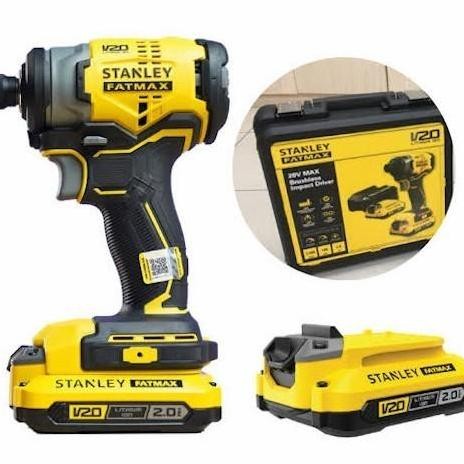Stanley Sbi810 Bor Obeng Baterai 20V Brushless Cordless Impact Driver Co