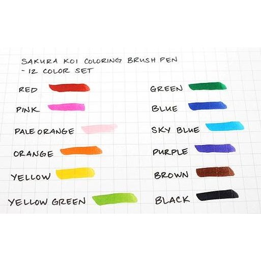 

Sakura Koi Coloring Brush Pen - 12 Color Set