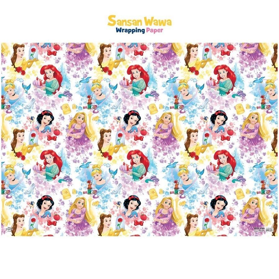 

5 Lembar Kertas Kado Jumbo Sansan Wawa Uk 70 X 100Cm Motif Princess Cinderella Rapunzel Snow White