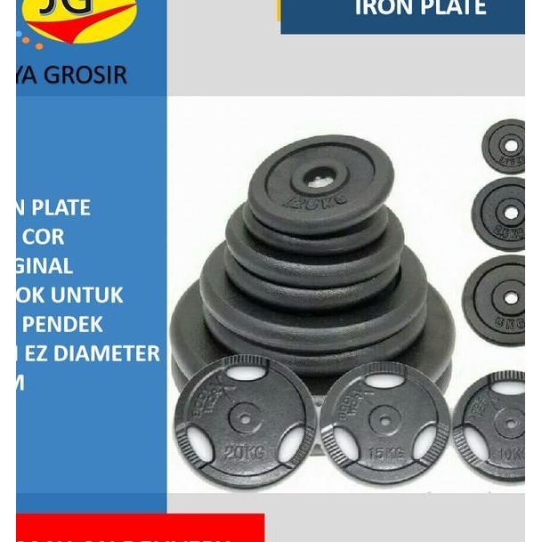 Barbel Plate 10 Kg Piringan Iron Plate Besi Barbel Besi