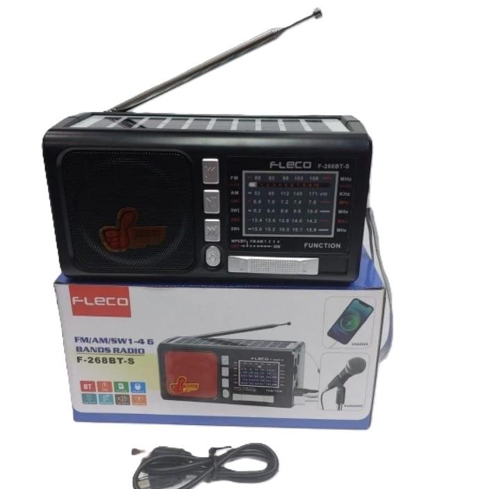 Cod Radio Fleco Cas Solar Mini Tenaga F268Bts Fmamband Radio Senter