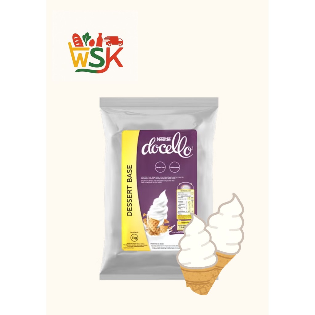 

Nestlé Docello Dessert Base 1kg – Bubuk Es Krim Soft Serve Premium