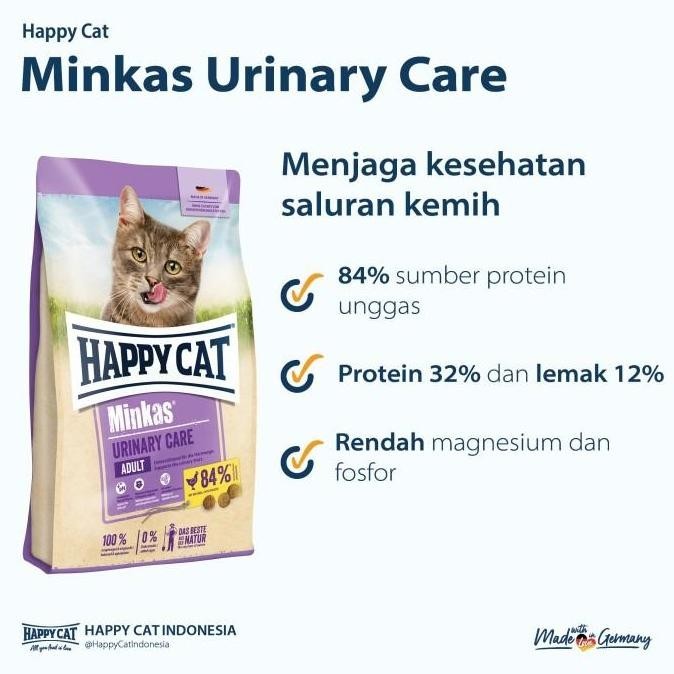 

Happy Cat Makanan Kucing Dewasa Minkas Urinary Care 1.5Kg