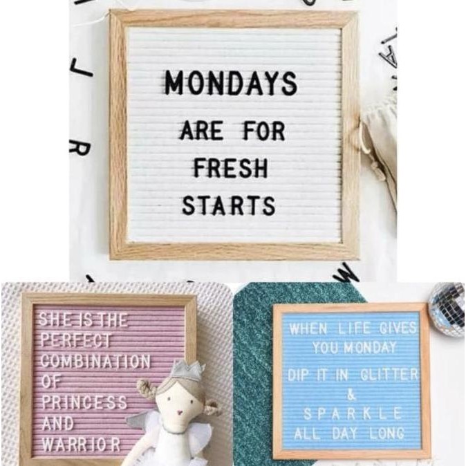 

Set Felt Letter Board Papan Nama Bayi Message Board Newborn Baby Pupa!