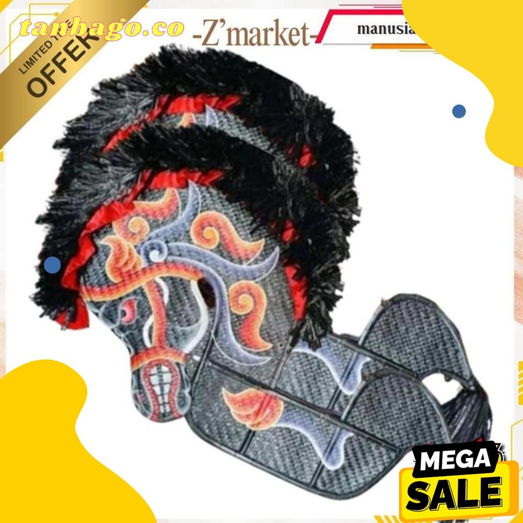 Jaran Kepang Jumbo Dewasa 124Cm Kuda Lumping Jaranan Pentas Seni Tari Barongan Reog Original Produk