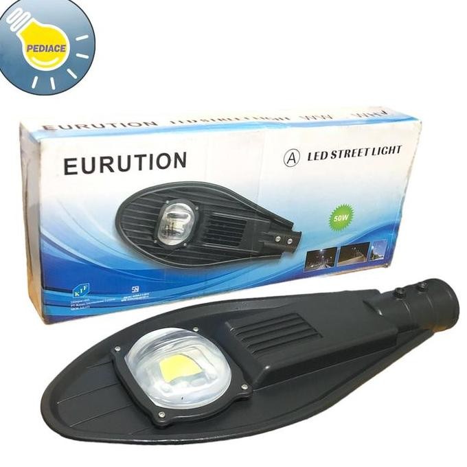 Lampu Jalan Cobra Led 50W Eurution Lampu Pju Kobra Cahaya Putih Sni New Stok