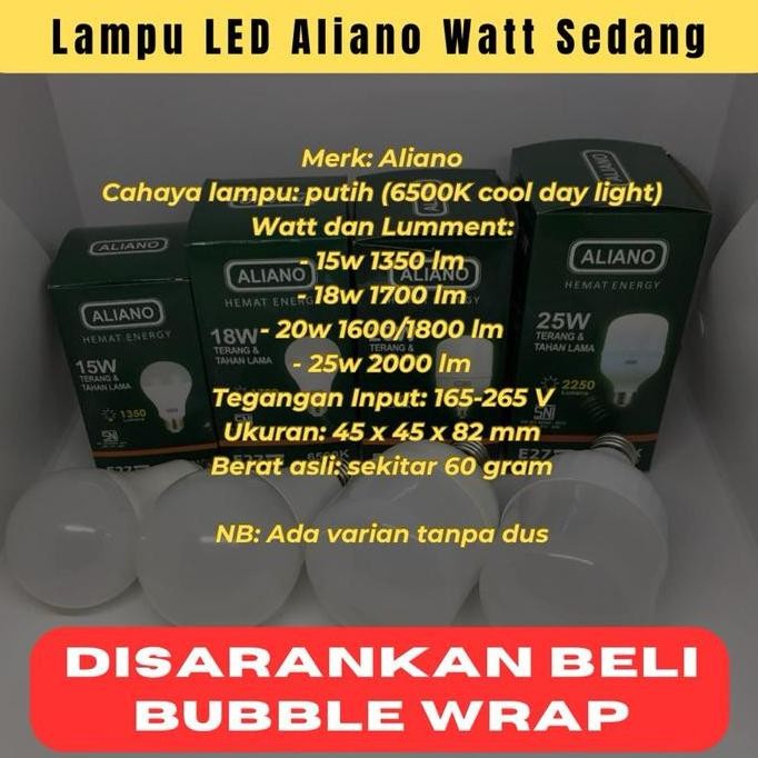 Paket Usaha 1Kg Lampu Led Aliano Dus - Led Aliano Ber New Stok