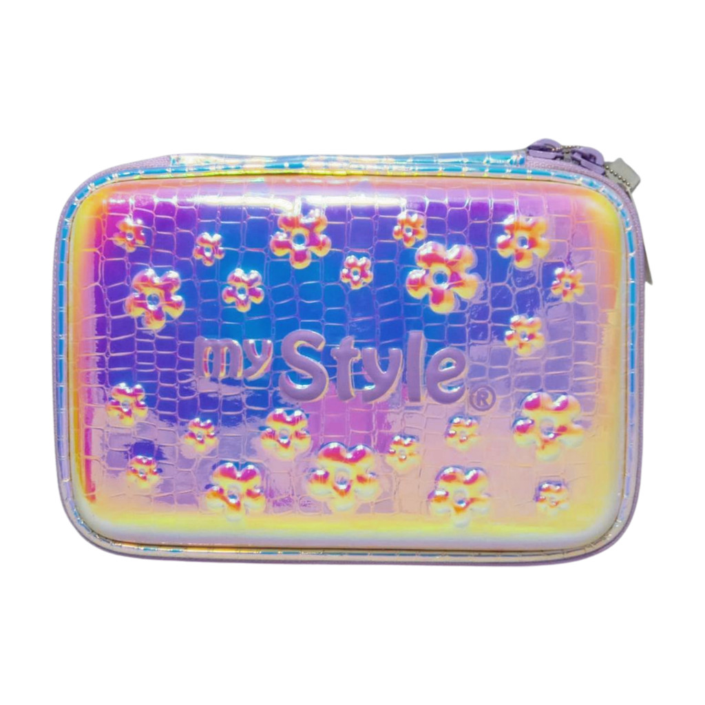 

My Style Hologram Hardtop Pencil Case Flower - Tempat Pensil Multifungsi 3D Karakter Anak Perempuan