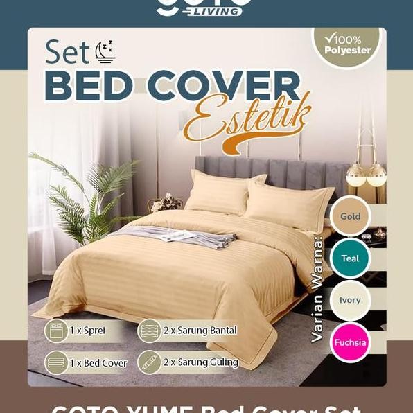 Goto Yume Bed Cover Sprei Bedcover Set Seprei Selimut Dewasa Tebal