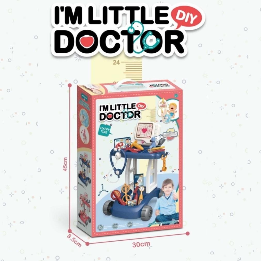 Mainan Anak I'M LITTLE DIY DOCTOR TDC-007 Mainan Dokter Dokteran Perlengkapan Dokter Dorong Anak Mai