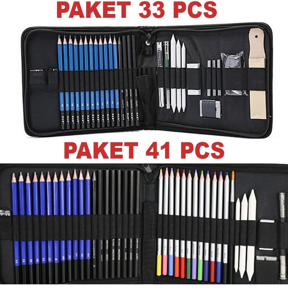 

Exclusive 33Pcs 41Pcs Set Sketch Pensil Pisau Penghapus Dan Pensil Gambar Untuk Keperluan Sekolah Pencil Drawing Set Viral