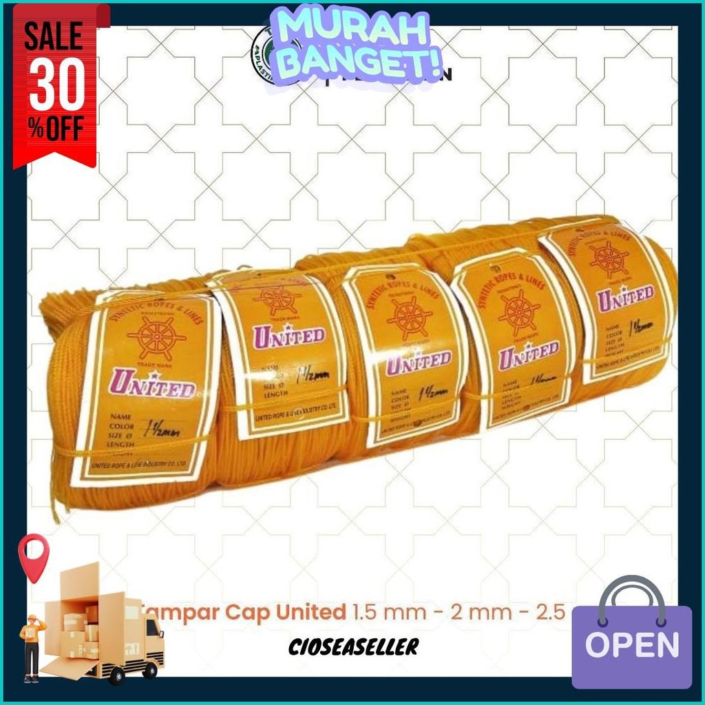 

Tali Tampar United Serbaguna Ukuran 2.5 Mm 1 Roll / Panjang 220 Meter Gratis Ongkir