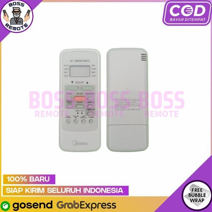 DF65 }} REMOTE AC MIDEA R51|19/BGE ORIGINAL