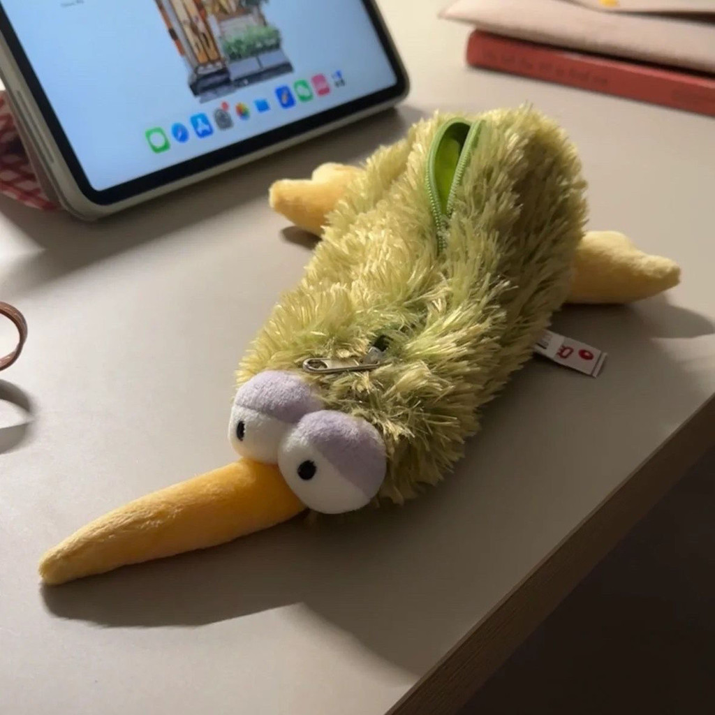 

Kotak Pensil Mainan Boneka Plush Baru Burung Kiwi Kotak Pensil Tas Alat Tulis