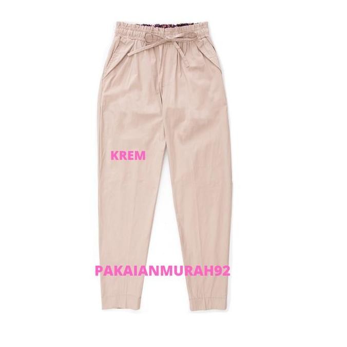 KIRANA PANTS CELANA BIG SIZE WANITA BAGGY PANTS WARNA KREM MURAH