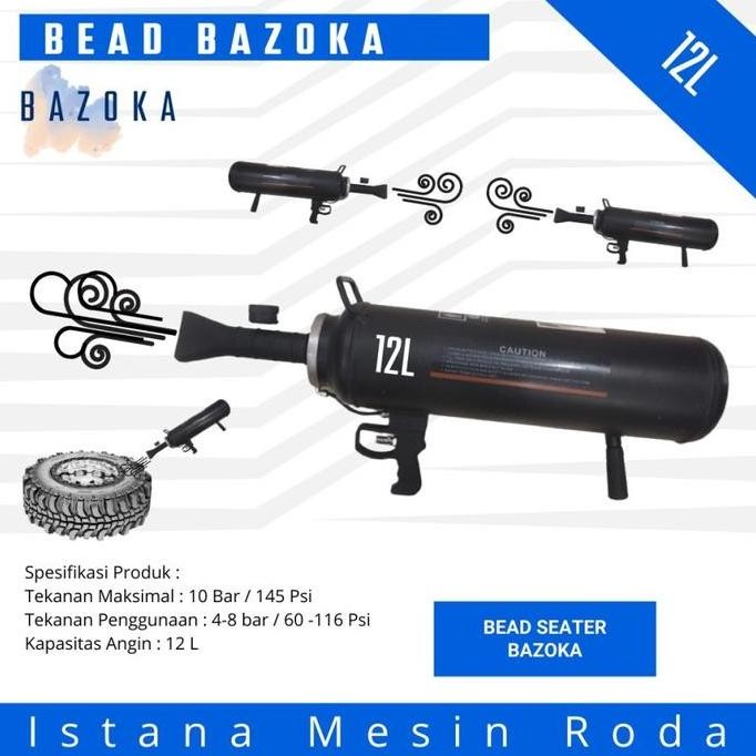 Tyre Bead Seater Booster Bazooka Aluminium 12L/Tembak Angin Basoka
