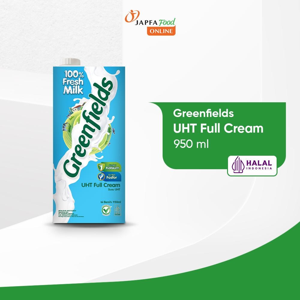 

Greenfields Susu UHT Full Cream 950ml - 100% Fresh Milk dari Greenfields Farm