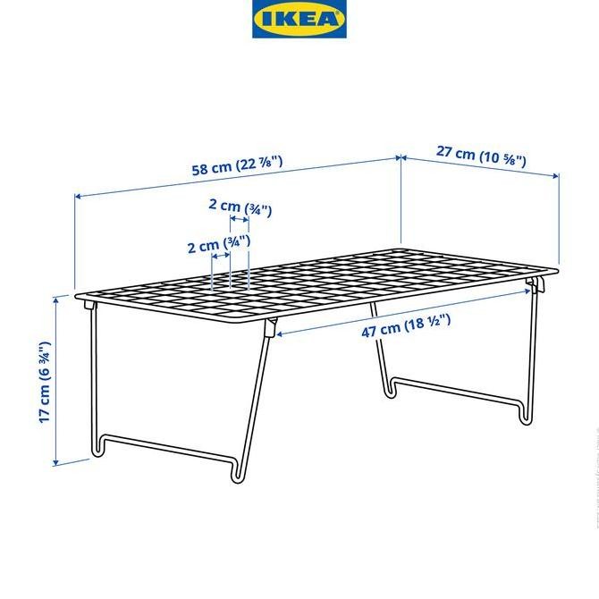 IKEA GREJIG RAK SEPATU HITAM DAPAT DILIPAT 58X27 CM