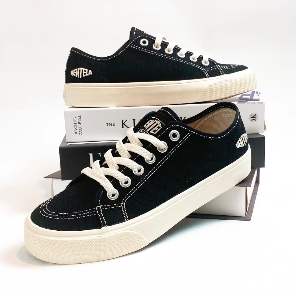 Sepatu Ventela Alpha Low Sepatu Sneakers Hitam Putih - Casual Shoes