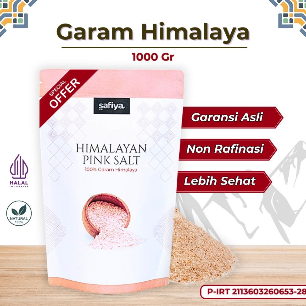 

(Terbaru) Garam Himalaya 1 Kg Safiya | Asli Himalayan Pink Salt Original Penyedap Rasa (Terlaris)