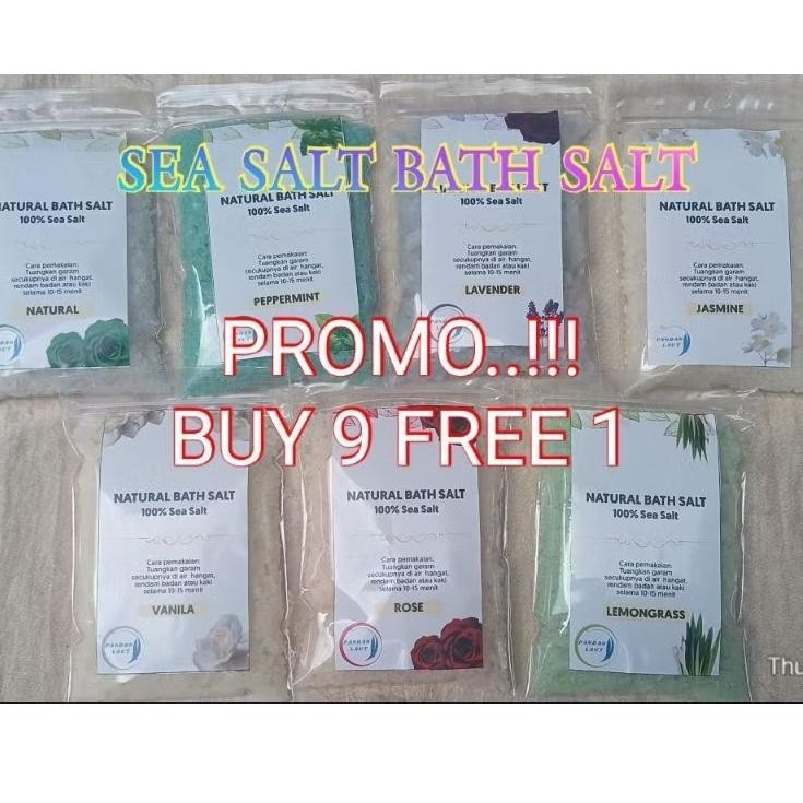 

(Terbaru) {PROMO BELI 9 FREE 1} PREMIUM SEA SALT SPA BATH SALT | GARAM MANDI | GARAM AROMATHERAPY | GARAM KEMASAN SACHET ISI 100GR (Terlaris)