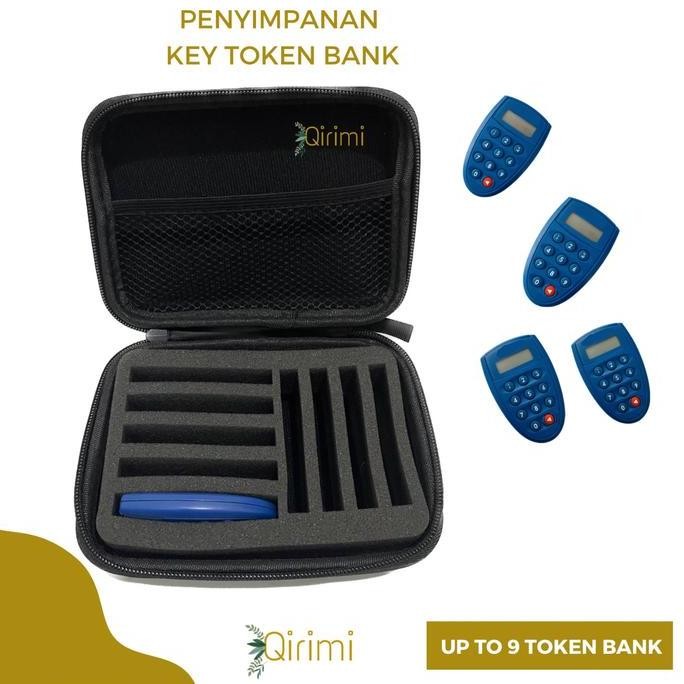 TAS PENYIMPANAN KEY TOKEN BANK FOAM PORTABLE KEY BCA MANDIRI - SIZE M ISI 9 TOKEN BANK
