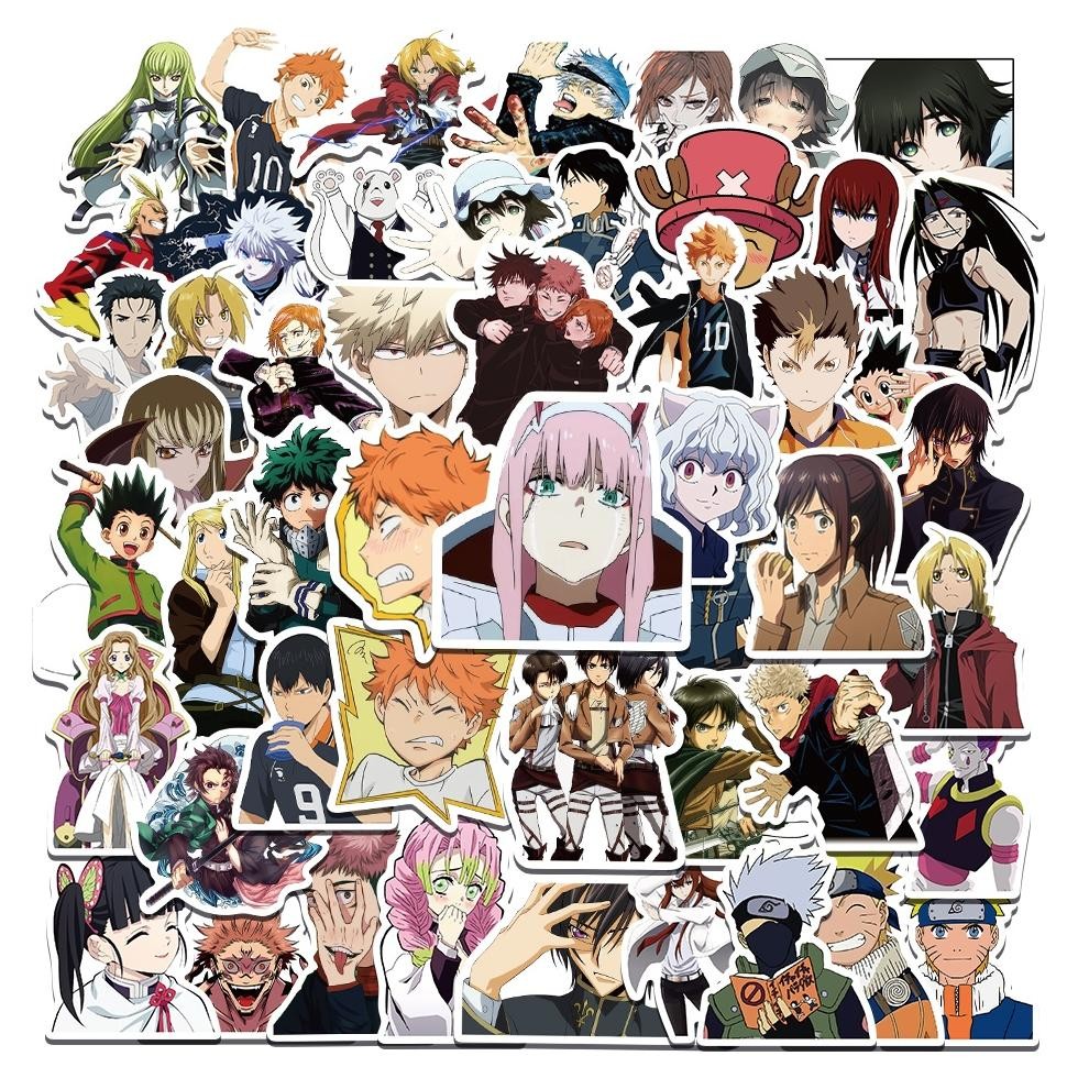 

COD [50PCS]Stiker Pack Jepang Klasik Anime Demon Slayer/Attack On Titan/Jujutsu Kaisen/Haikyuu Stiker Kualitas tinggi Tahan Gores Decal Vinyl Anti Air- Sticker Aesthetic Buku Journal Koper Casing HP Tablet Laptop H elm Motor YIQ-72
