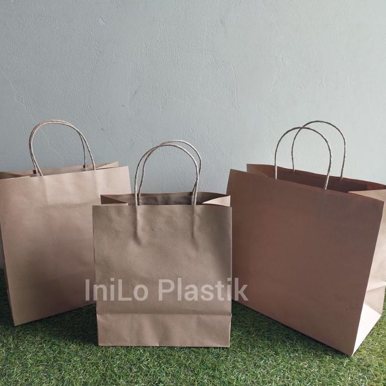 

Rwe-45 Sd-46 Special Promo @25Pcs Shopping Bag 23X11,5X25 Cm / Tas Brownies / Paper Bag / Goodie Bag Alt Premium Rwe-45