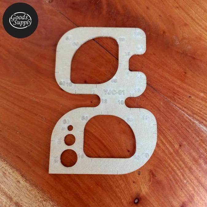 

------] Clear Acrylic Circle Corner Hole Template Stencil Leather Craft Tool