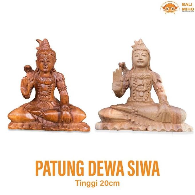 """] Patung Dewa Siwa Kayu 20 cm - Patung Dewa Shiva - Patung Mahadewa