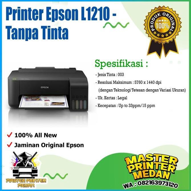 Produk Terbaik] Printer Epson L1210 / Epson L1210 Original baru tanpa tinta