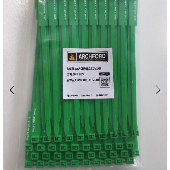 

{{{{}}] 175MM NEXT INSPECTION DUE RIG TAG-100 PC PER PACK