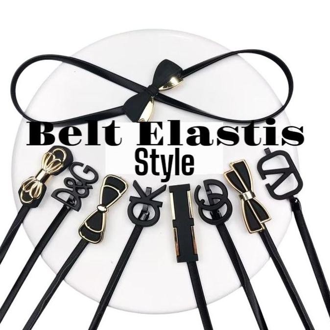 DE176 >> Random Gesper Wanita Elastis style Korea/Ikat pinggang Belt wanita Khusua Warna hitam Ranta