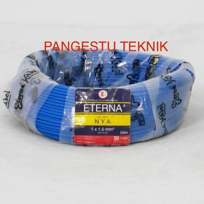 Kabel NYA 1,5 mm Biru ETERNA / 50 Meter / NYA 1.5 mm