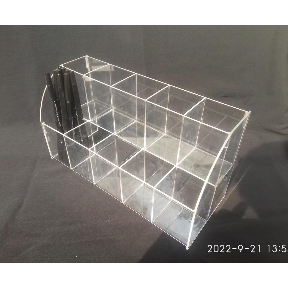 

Display Pulpen Akrilik 2 Tingkat Etalase Tempat Pulpen