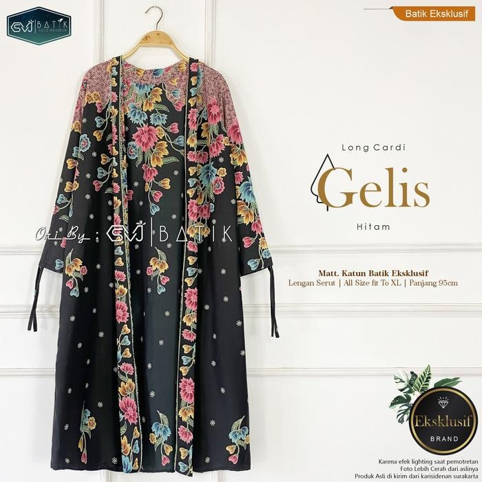 Special Svj Batik Set Wanita Outer Long Kardigan Inner Dress Polos Setelan Modern Kekinian Jumbo San