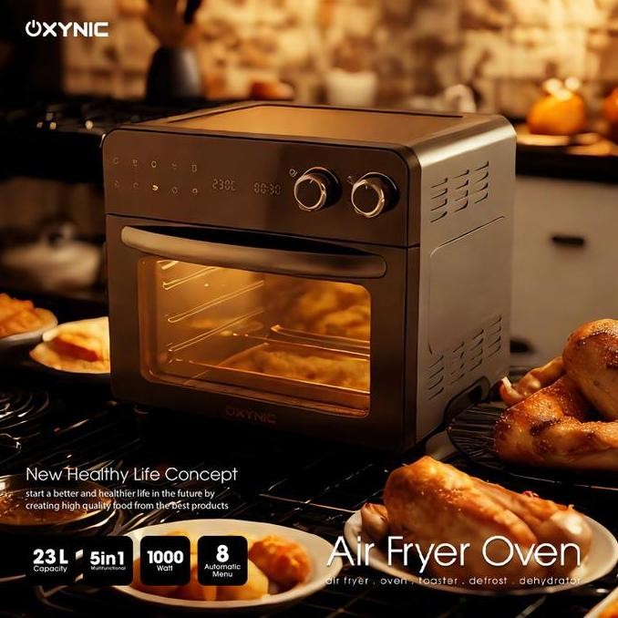 Air Fryer Oven Oxynic Canggih Touchscreen 23 Liter 2 Tahun Co